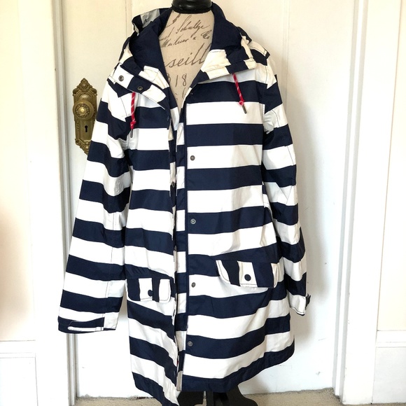 Helly Hansen Jackets & Blazers - Helly Hanson Striped Rain Coat XL EUC